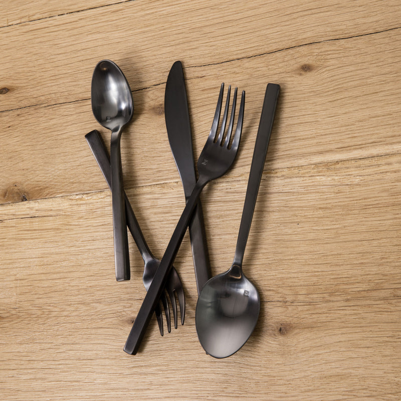 AREZZO Cutlery Set of 96 pieces - Brushed Black