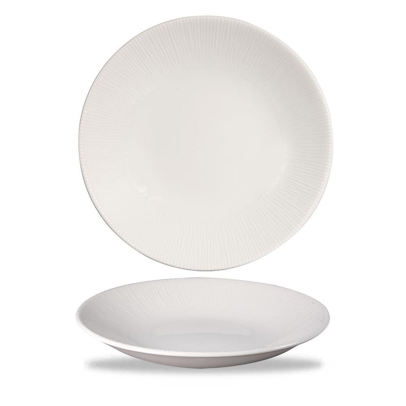 Bamboo Deep Coupe Plate 22.5cm - White